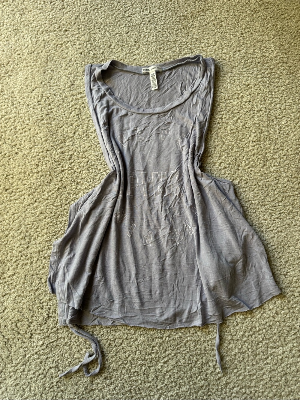 PINK Victoria's Secret plum Side-Tie Scoop Tank